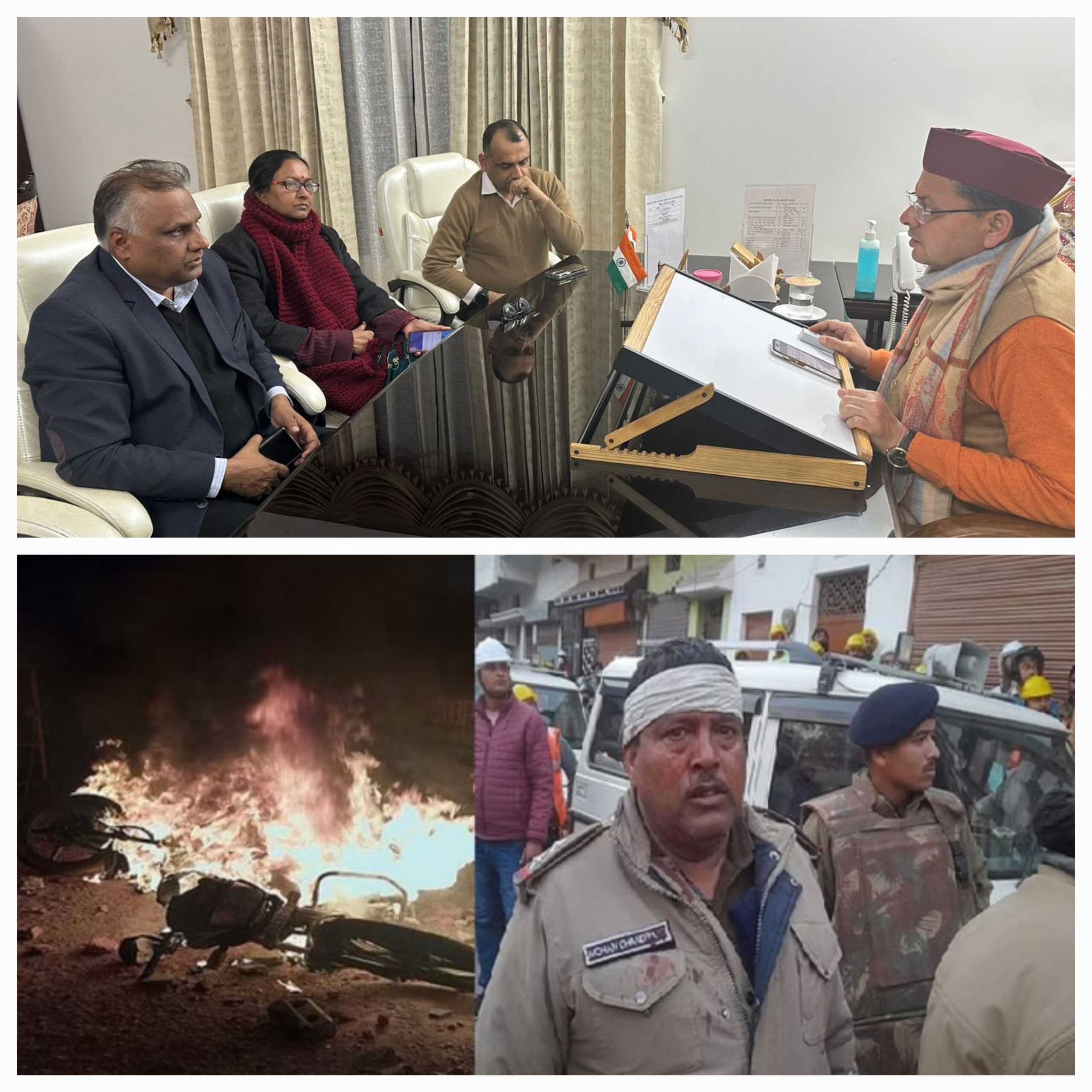 मुख्यमंत्री धामी के उपद्रवियों को देखते ही गोली मारने के निर्देश के बाद वनभूलपुरा में स्तिथि नियंत्रण में आई