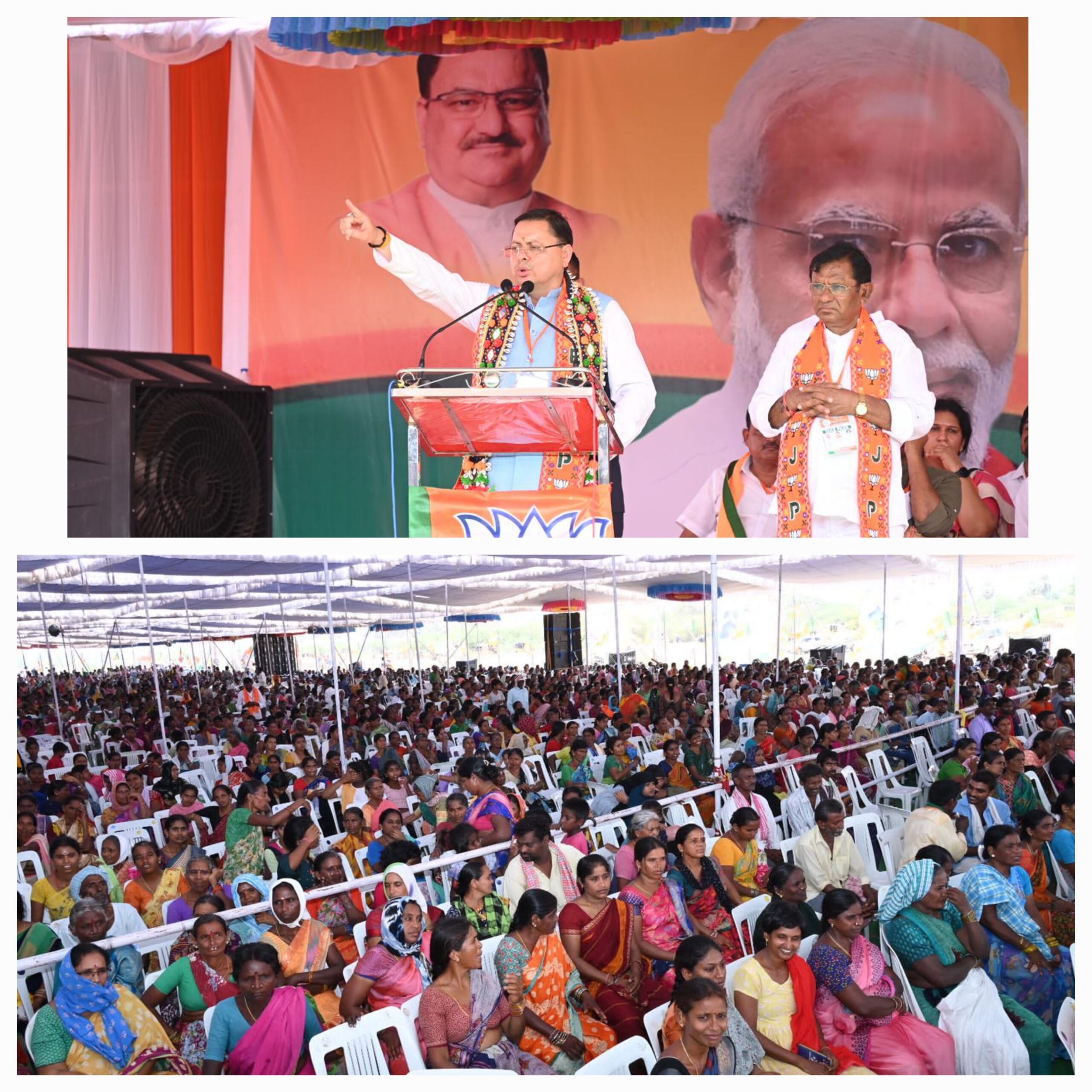 मुख्यमंत्री ने महबूबाबाद लोकसभा से भाजपा प्रत्याशी अजमीरा सीताराम नायक के पक्ष में आयोजित जनसभा को किया सम्बोधित   