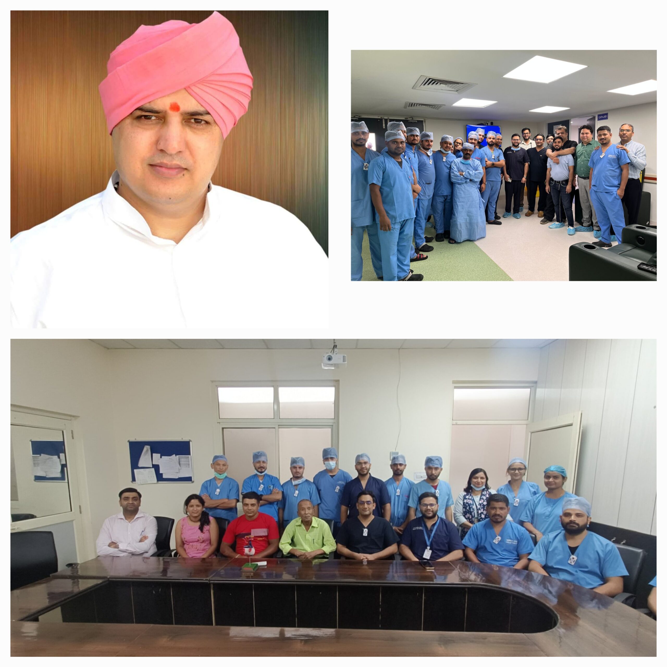 श्रीमहंत देवेन्द्र दास जी महाराज ने कॉर्डियोलॉजिस्ट डॉ साहिल महाजन, डाॅ अभिषेक मित्तल व उनकी पूरी टीम को ट्रांसकैवल टीएवीआर तकनीक से किये गए सफल प्रासीजर की बधाई व शुभकामनाएं दीं