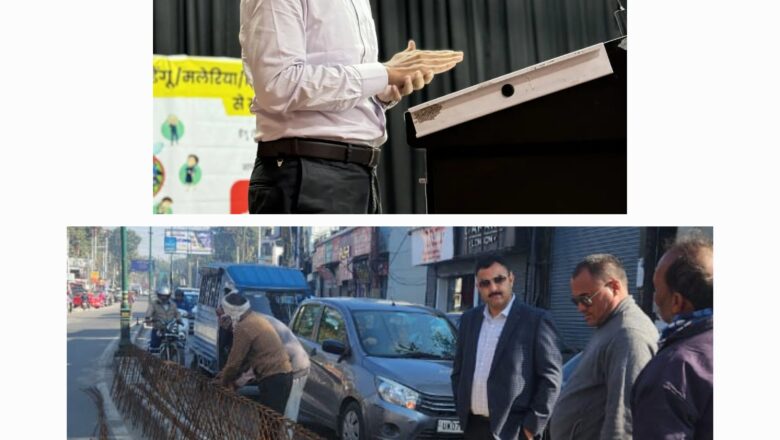 राजपुर रोड, दिलराम चौक में बन रही हैं मजबूत डिवाइडर, निर्माण कार्य युद्ध स्तर पर जारी।   