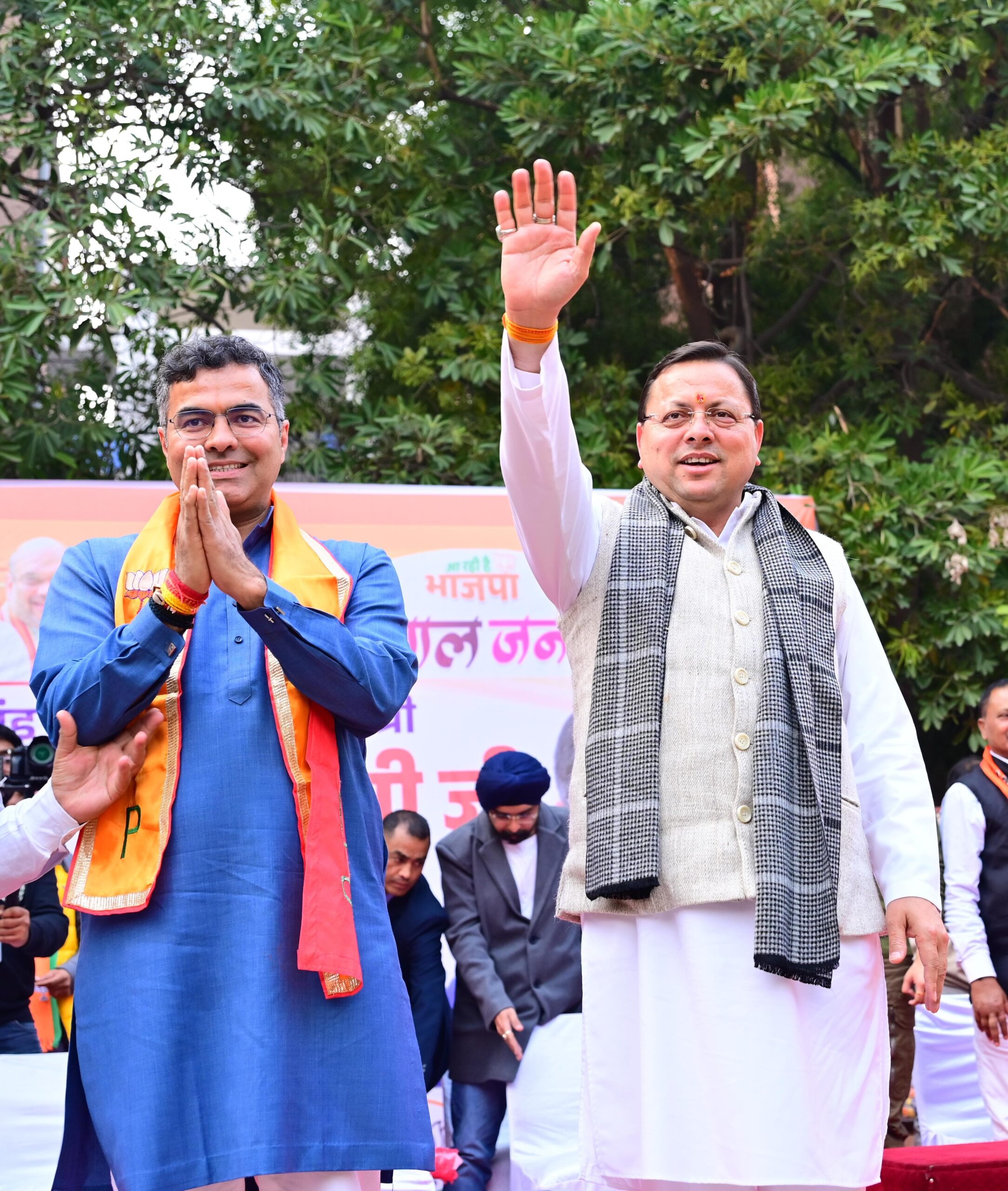 नई दिल्ली विधानसभा क्षेत्र में सीएम धामी की चुनावी जनसभा