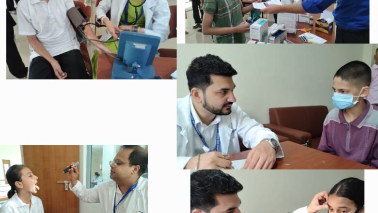 202 छात्राओं, शिक्षकों एवं स्टाफ सदस्यों ने स्वास्थ्य शिविर का उठाया लाभ