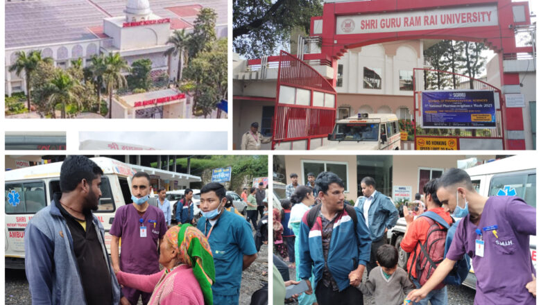आपदा की हर घड़ी में पीड़ितों का सहारा बनती है श्री गुरु राम राय यूनिवर्सिटी और अस्पताल की मेडिकल टीम