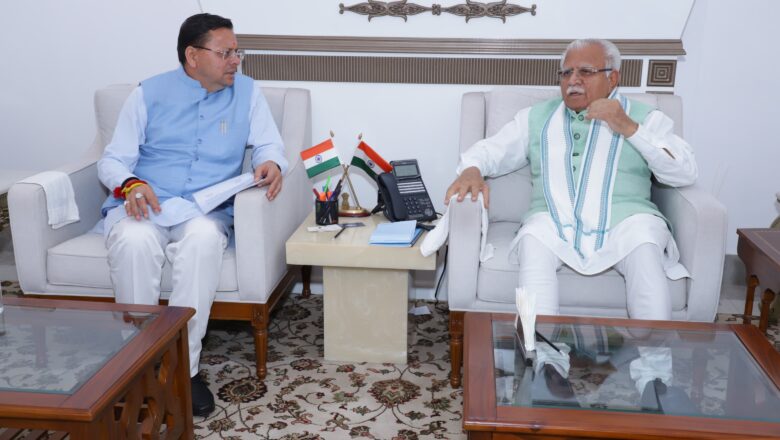धामी ने केंद्रीय मंत्री मनोहर लाल खट्टर से नई दिल्ली में विभिन्न विषयों पर चर्चा की